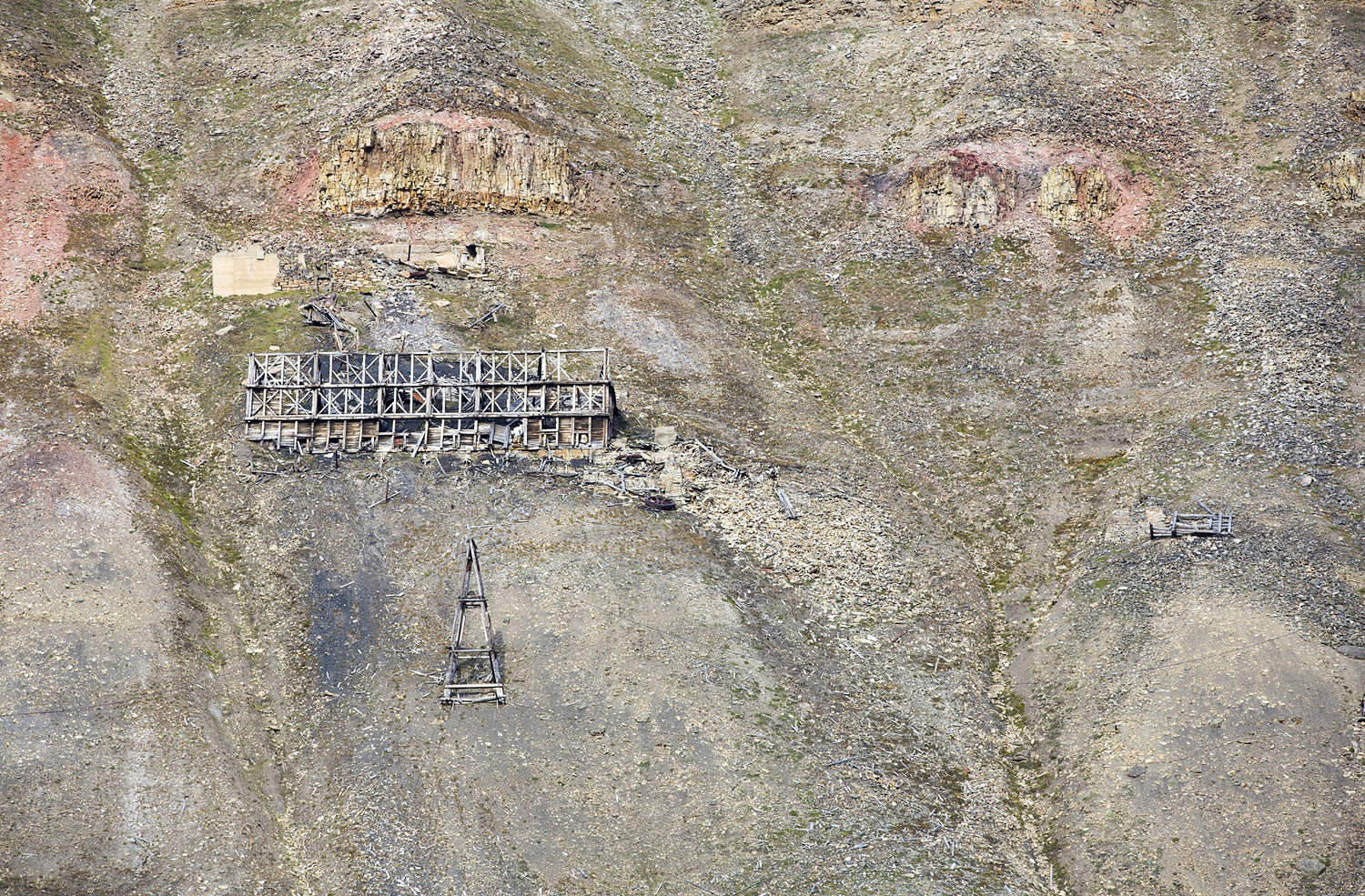 An abandoned coal mine in Longyearbyen