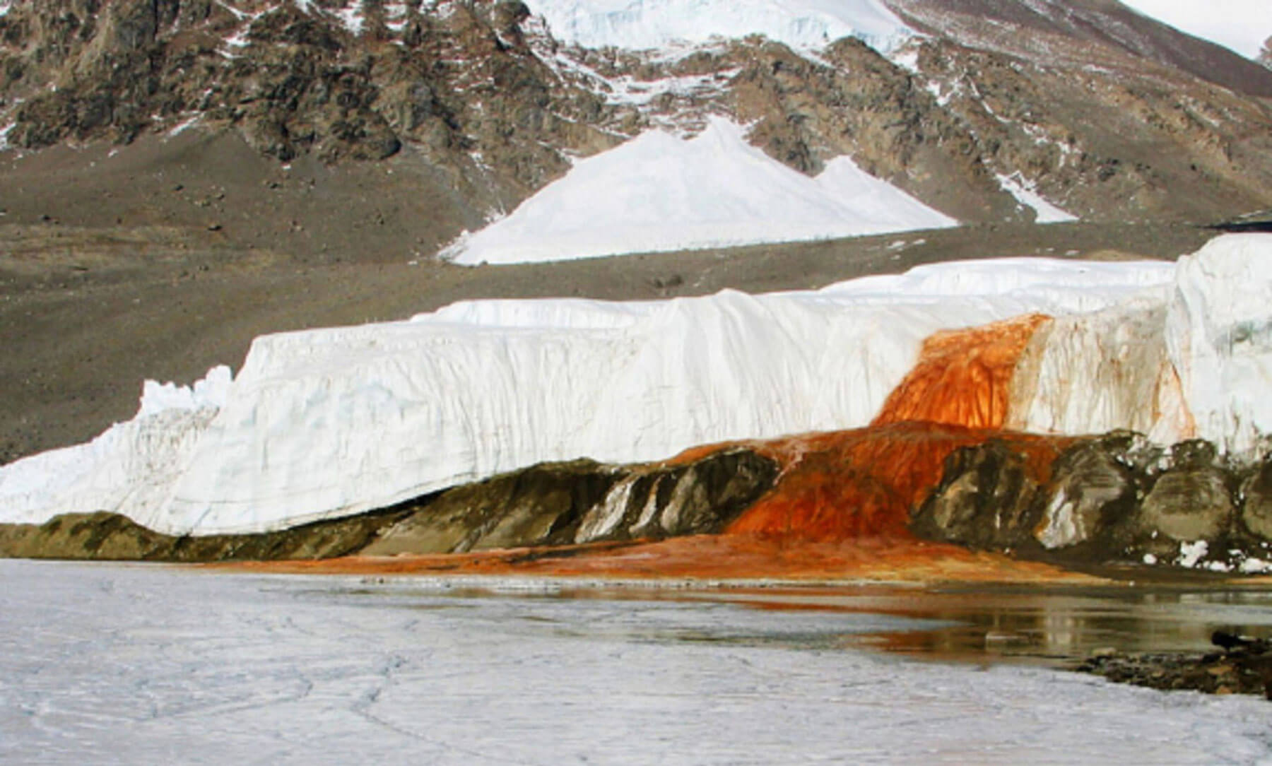 Кровавые водопады в антарктиде