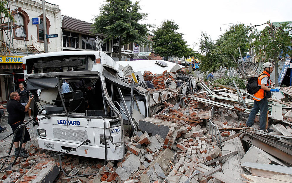 стихийные бедствия: землятресение в Новой Зеландии 2011