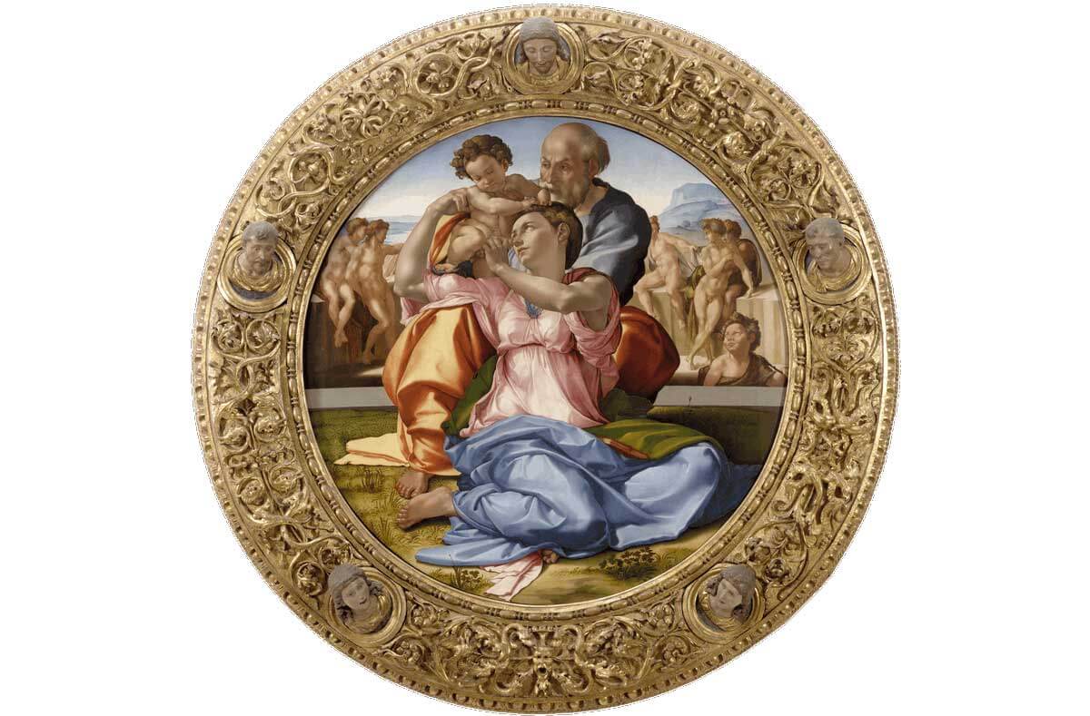 Микеланджело, святое семейство